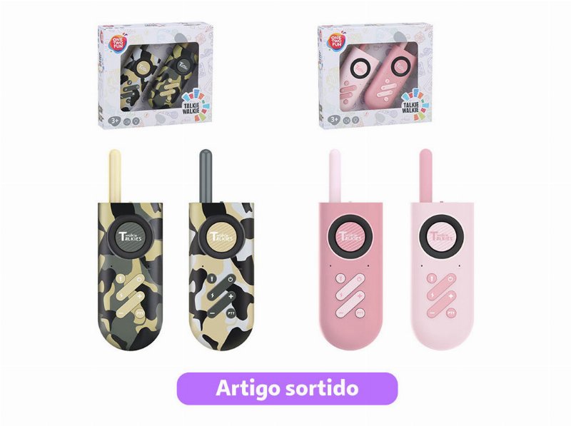 Walkie Talkie One Two Fun Com Luz Cores Sortidas