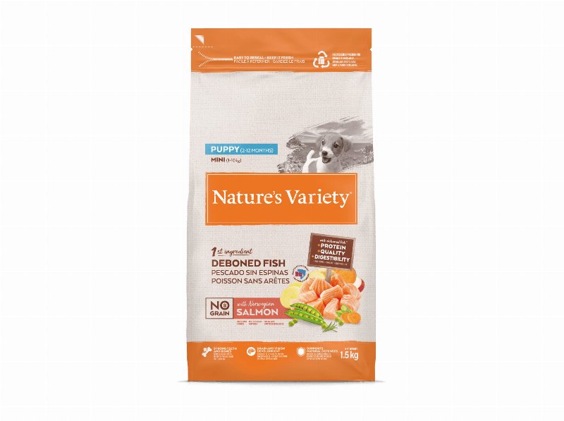 Ração Cão Nature's Variety No Grain Mini Júnior Salmão 1.5 kg