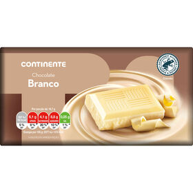 Tablete De Chocolate Branco Continente 100 gr