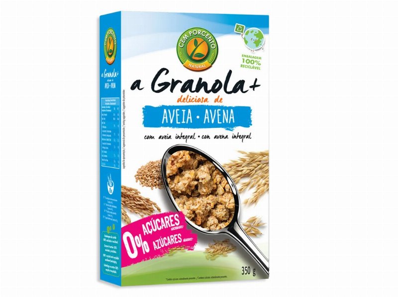 Granola Cem Porcento Aveia Integral Sem Açúcar 350 g