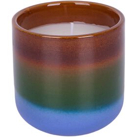 Vela Em Copo Degradée 440 g Verde E Azul Kasa