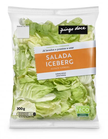 Salada Iceberg Embalada Pingo Doce 0.3Kg