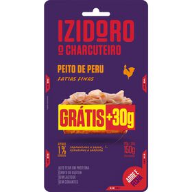 Fiambre De Peito De Peru Fatias Finas Izidoro 120 gr + 30 gr Grátis