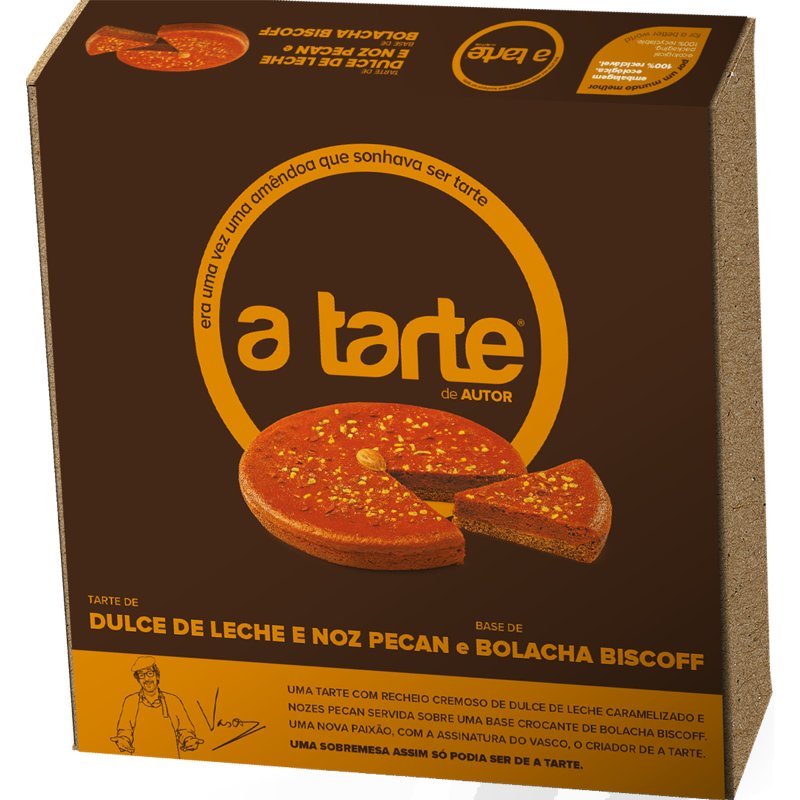 Tarte De Doce De Leite E Noz Pecan Bolacha Biscoff 350 g