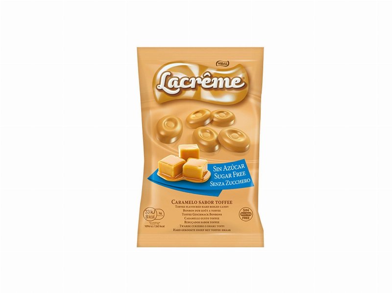 Caramelos Vidal Lacreme Toffee Sem Açucar 80 gr