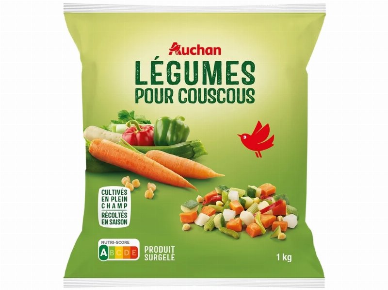 Mistura Auchan Legumes Para Couscous Ultracongelado 1 kg