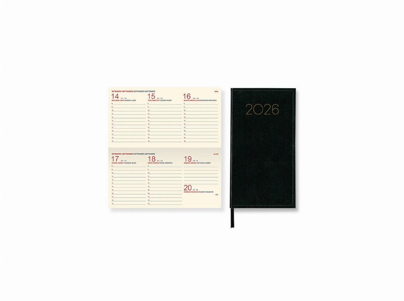 Agenda Semanal Condor Excel Firmo Preto 8X15Cm