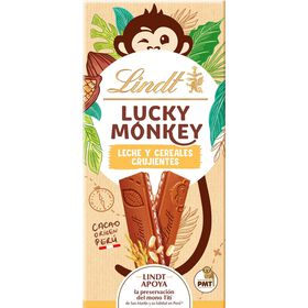 Tablete De Chocolate Crispy Lucky Monkey Lindt 100 gr