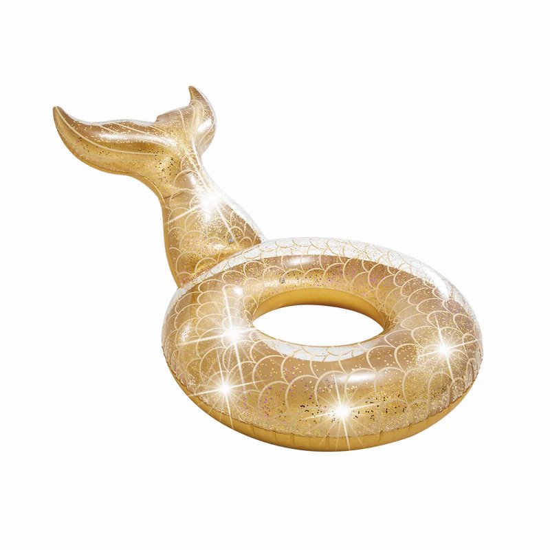 Intex Bóia Cauda De Sereia Glitter Dourado 147 X 107 X 79 Cm
