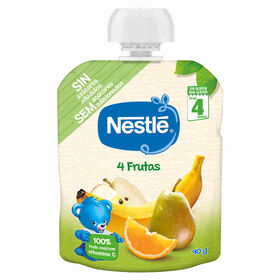 Saqueta De Fruta Para Bebé 4 Frutas +4M Nestlé 90 gr