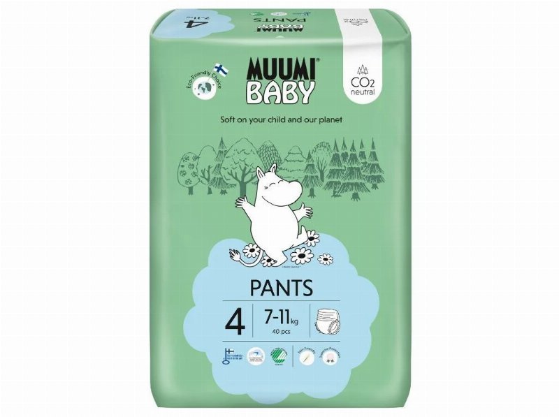 Fralda Cueca Muumi Tamanho 4 (7-11 kg) 40 Un