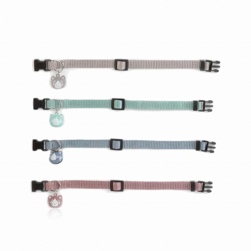 Beeztees Coleira Para Gato Nylon Cinza
