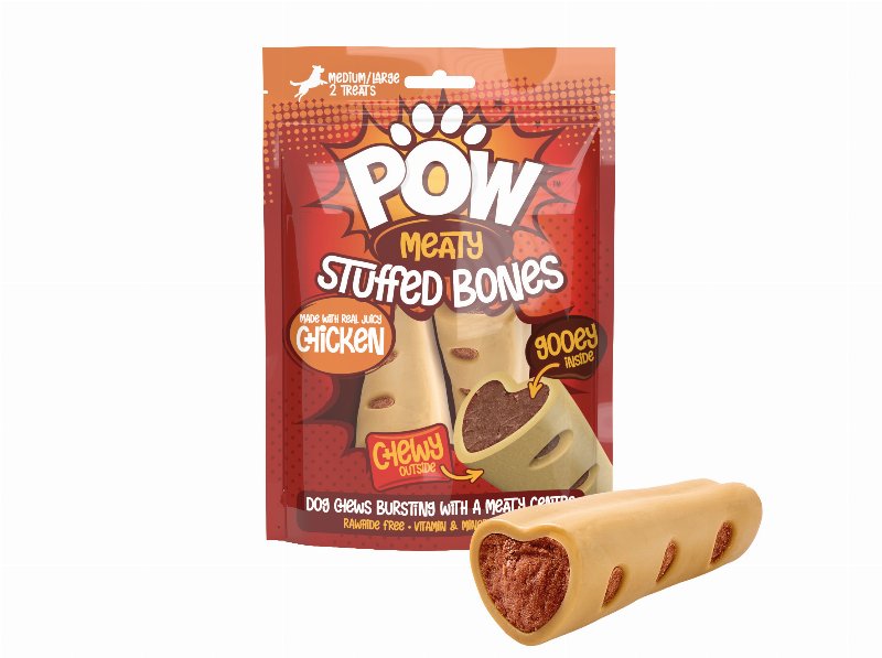Snacks Cão Pow Osso Recheado M 260 g 2Un