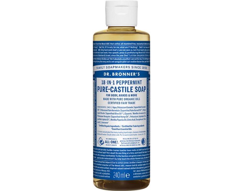 Gel Dr. Bronner's Banho Hortelã Pimenta 240 ml