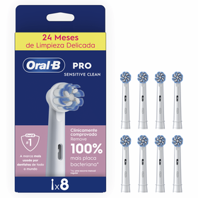 Recarga Escova De Dentes Elétrica Pro Sensitive Clean Oral-B 8 Un