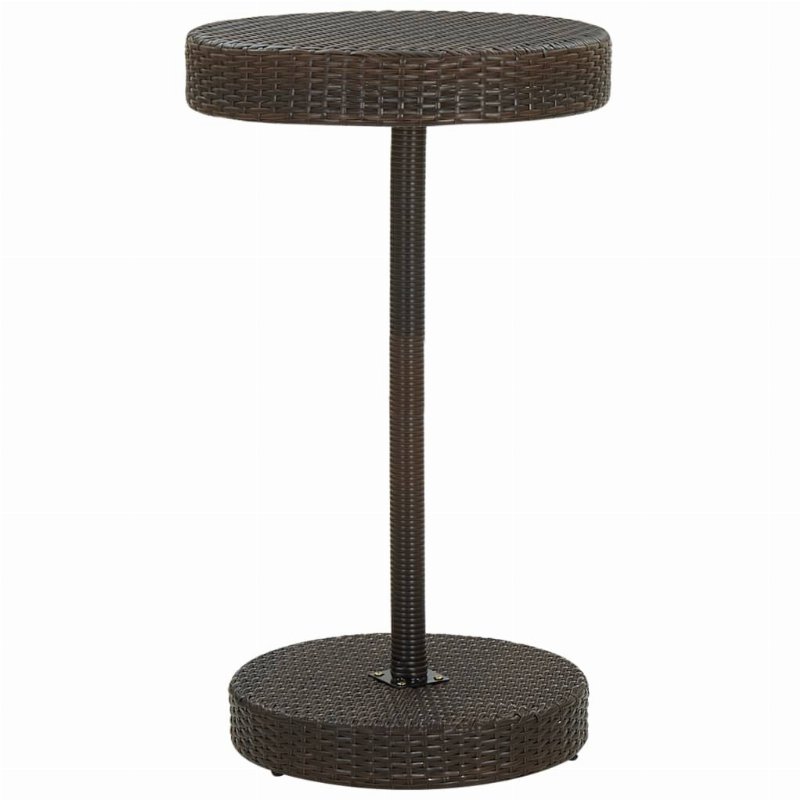 Hkh Mesa De Jardim 60, Vime Pe Castanho - Marrom