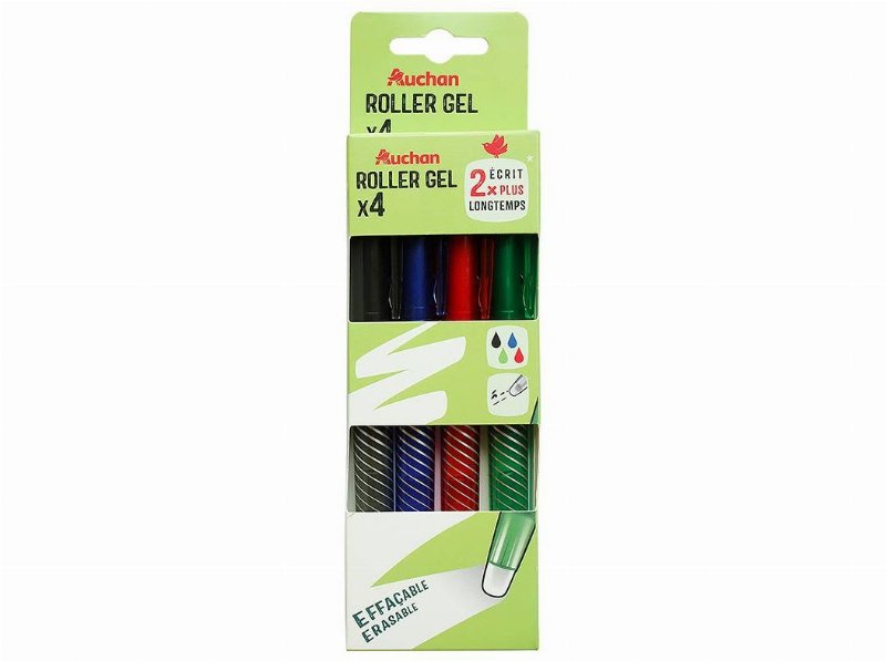 Conjunto De 4 Canetas Gel Auchan Apagável