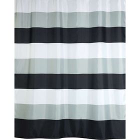 Cortina De Banho 180X200Cm Poliéster Cinza Escuro Kasa