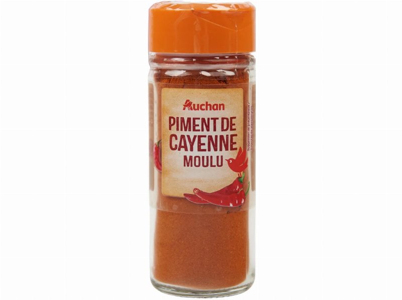 Pimenta Cayenne Auchan Moída Em Frasco 38 g
