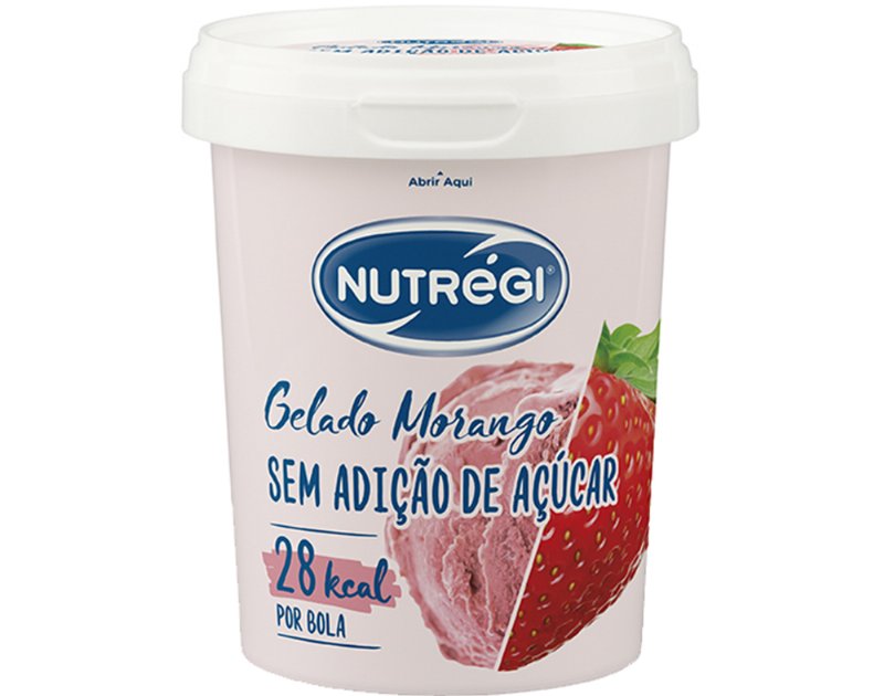 Gelado Nutrégi Sem Açúcar Adicionado Morango 500 ml
