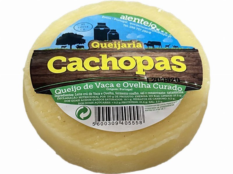 Queijo Cachopas Merendeira Vaca E Ovelha Curado F12 200 g Produto Local