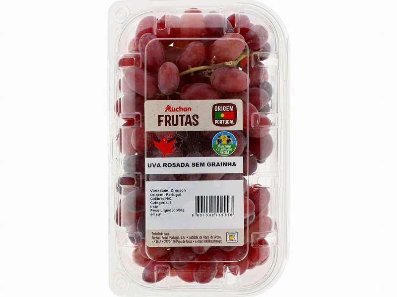 Uva Rosada Sem Grainha Auchan Cultivamos O Bom 500 g