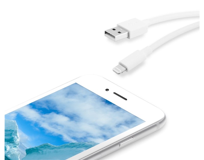 Cabo Lightning Mfi Qilive 2A 1.2M Branco 885763
