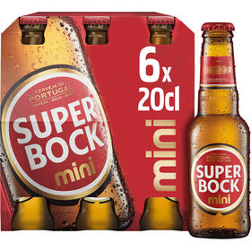 Cerveja Com Álcool Super Bock Mini 6 X 20 cl