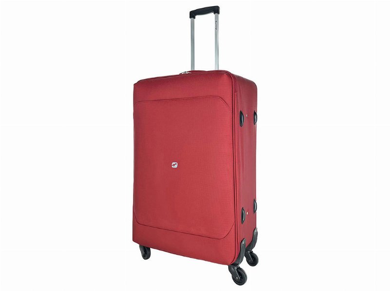 Mala De Viagem Grande Flexível Airport Vermelho 4 Rodas 75X48X24Cm