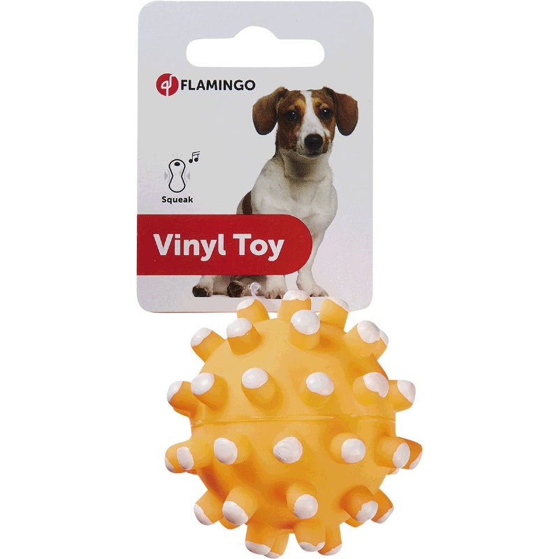 Brinquedo Para Cão Bola Com Picos Amarela 6Cm