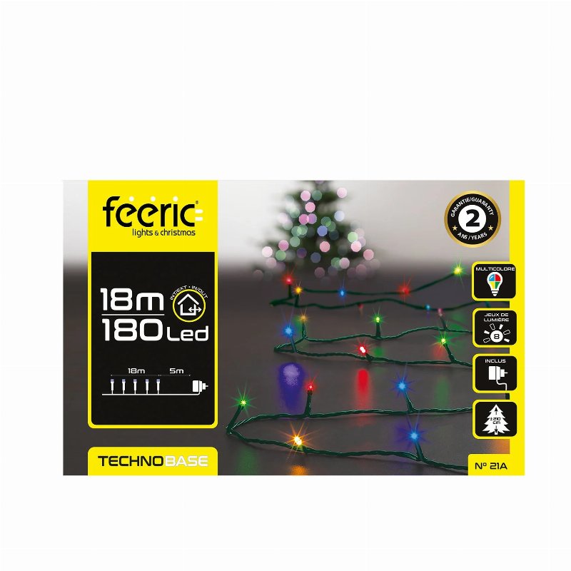 Hkh Luzes De Natal Coloridas Para Exterior 8 Funções 180 Led 18 M