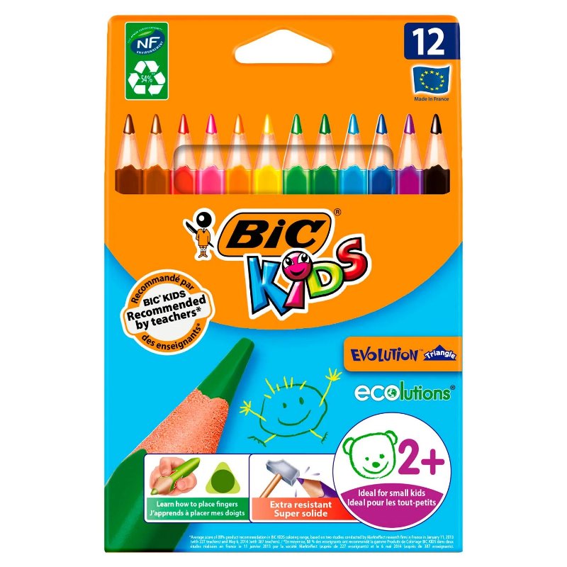 Bic Lápis De Cor Kids Triangle Evolution 12 Un