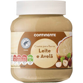 Creme Duo Para Barrar Leite E Avelã Continente 400 gr