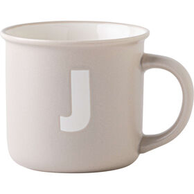 Caneca 360 ml Letra J Bege Kasa
