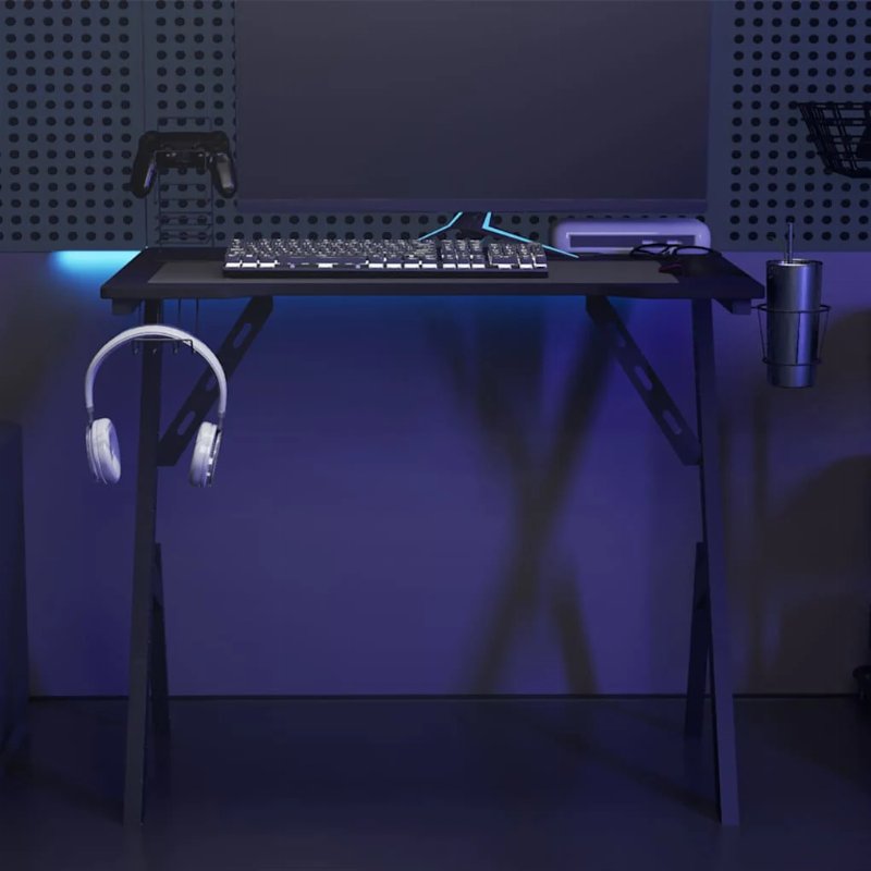 Hkh Secretária De Gaming C/ Pernas Em Forma De Y - Preto