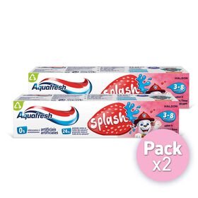 Pasta De Dentes Criança Splash Morango 3 A 8 Anos Aquafresh 2 X 75 ml