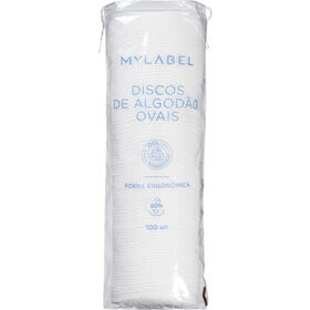 Discos De Algodão Ovais Mylabel 100 Un