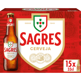 Cerveja Com Álcool Sagres 15 X 33 cl