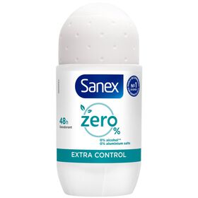 Desodorizante Roll On Zero% Extra Control 48H Sanex 50 ml