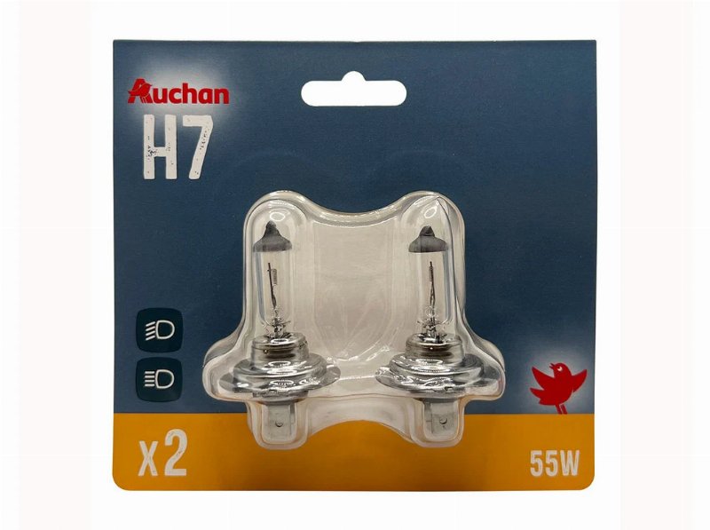Conjunto De 2 Lâmpadas Auto Auchan 12V 55W