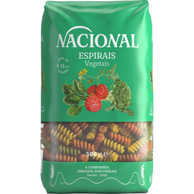 Massa Espirais Fusilli Com Vegetais Tricolor Nacional 500 gr