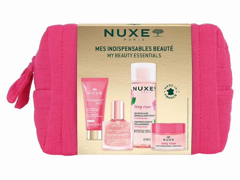 Kit Viagem Nuxe Happy In Pink 15+10+50 ml+15 gr