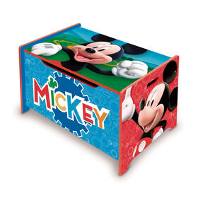 Banco E Baú Arrumação Madeira 62,5X40X37Cm Mickey Disney