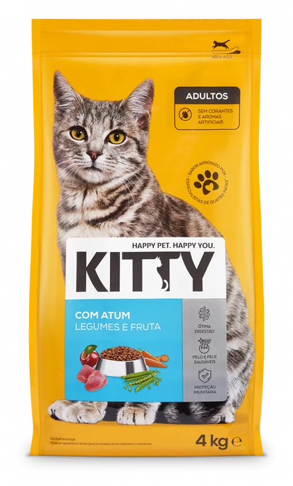 Comida Seca Para Gato Com Atum, Legumes E Fruta Kitty 4Kg