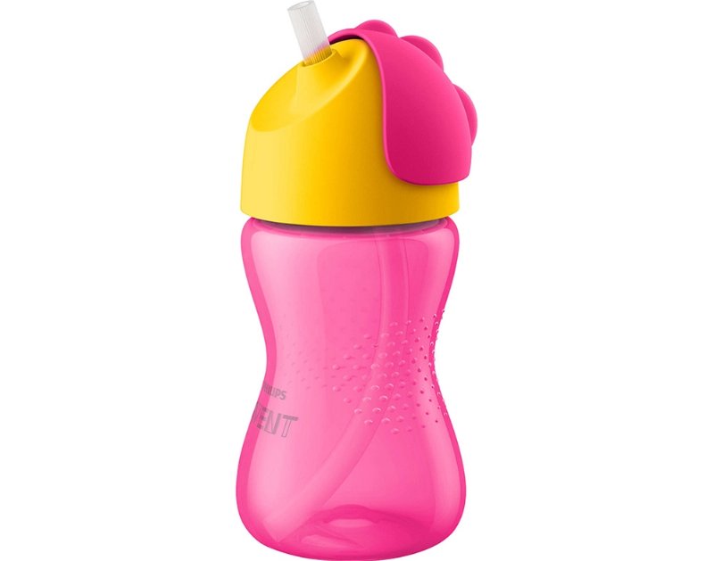 Copo Avent Com Palhinha Rosa +12Meses 300 ml