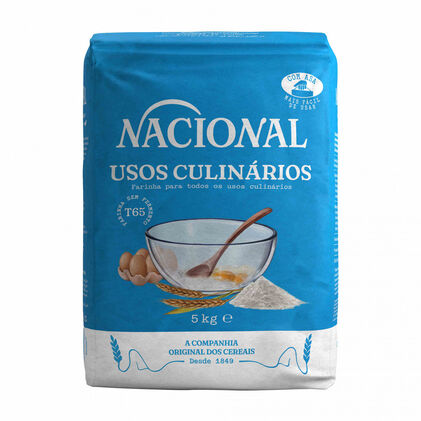 Farinha Para Uso Culinário Tipo 65 Sem Fermento Nacional 5Kg