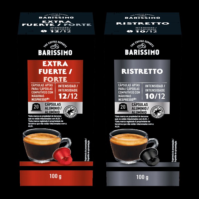 Cápsulas De Café Ristretto/ Extra Forte Compatíveis Com Máquina Nespresso; Intensidade 10/12; 20 Cápsulas