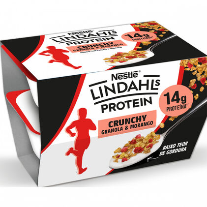 Iogurte Proteína Crunchy Granola E Morango Pack 2 Lindahls 0.127Kg