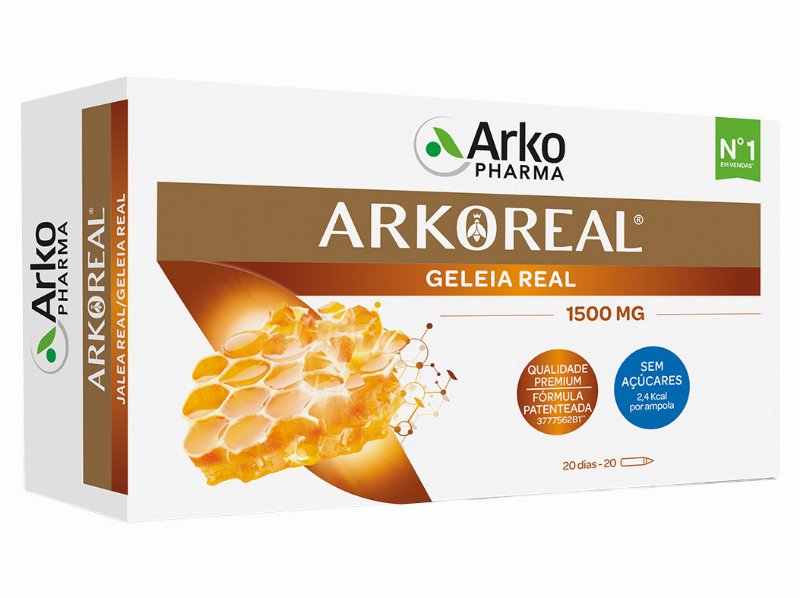 Suplemento Arkoreal Geleia Real 1500 Mg 20 Ampolas