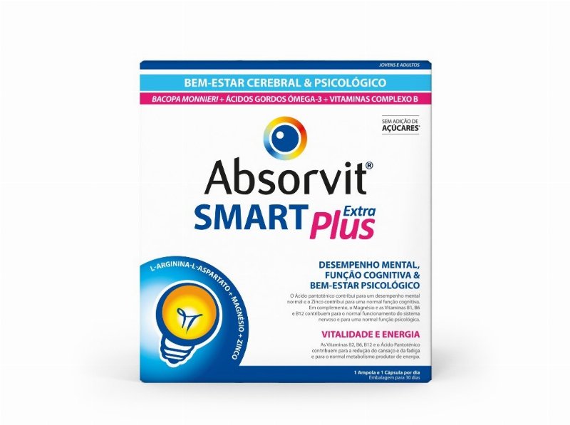 Suplemento Absorvit Smart Extra Plus 30 Amp+30 Cps